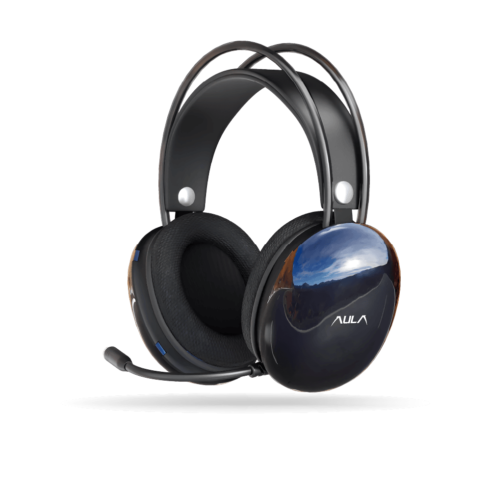 Audífono Aula S505 Stereo Alámbrico USB, Micrófono, Color Negro RGB, Cable 2.1m