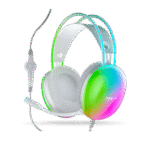 Audífono Aula S505 Stereo Alámbrico USB, Micrófono, Color Cyan RGB, Cable 2.1m