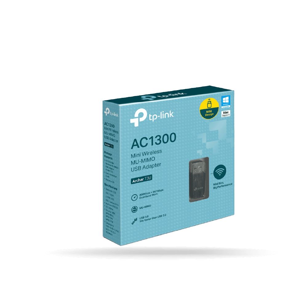 Adaptador de red WiFi TP-LINK Archer T3U, USB nano inalambrico | Archer-T3U