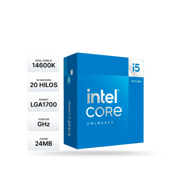 Procesador Intel Core i5-14600K, 24 MB Intel Smart Caché, LGA1700