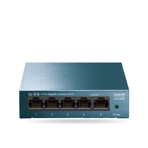 Switch de escritorio TP-LINK LS105G, 5 puertos RJ45, 220V