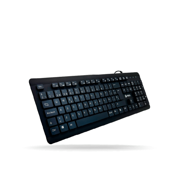 Teclado Teros, TE-4065N, Sellado, Lavable, A prueba de agua, IPX7, USB, Negro