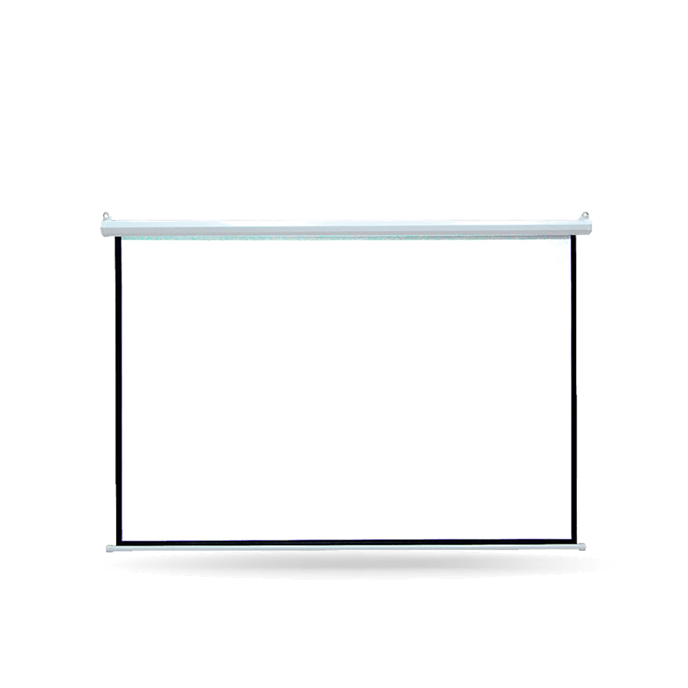 Ecran portatil TEROS TE-9062W para techo o pared, 1.92m x 1.92m, blanco mate antireflex.