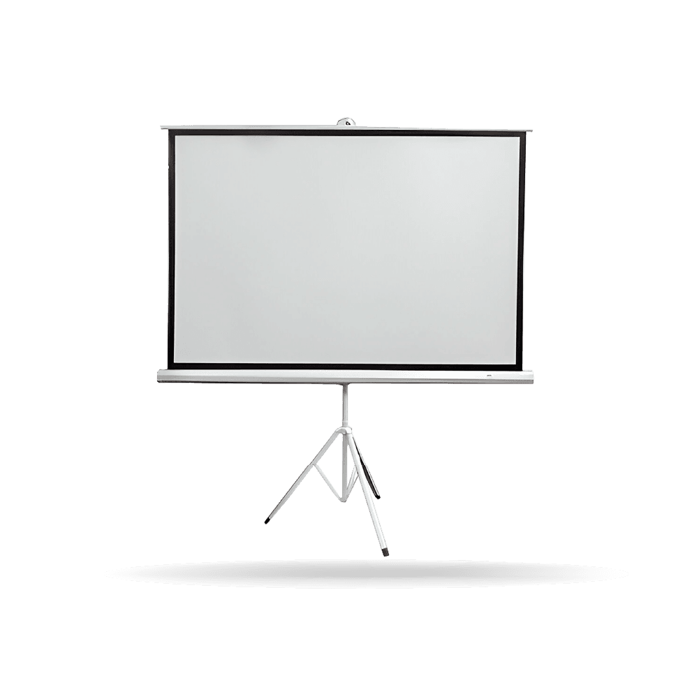 Ecran portatil TEROS TE-9063W con tripode, 1.56m x 1.17m, blanco mate antireflex.