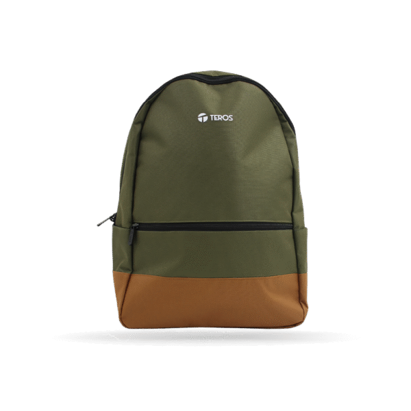 Mochila TEROS TE-ACS9021, poliéster, 15.6", verde militar + marrón