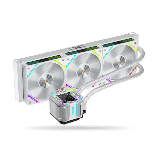 Sistema de Enfriamiento Liquido 1ST PLAYER X-360 Blanco ARGB, 2 Cooler 120mm | X-360-WH