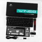 Teclado Mecánico Aula WIN68HE, Eng 65%, Black, Switch Magnetico Graywood