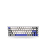 Teclado Mecánico Aula WIN68HE MAX Eng 65%, White/Gray/Purple, Switch Magnetico Wingchun