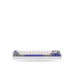 Teclado Mecánico Aula WIN68HE MAX Eng 65%, White/Gray/Purple, Switch Magnetico Wingchun