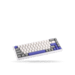 Teclado Mecánico Aula WIN68HE MAX Eng 65%, White/Gray/Purple, Switch Magnetico Wingchun