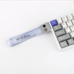 Teclado Mecánico Aula WIN68HE MAX Eng 65%, White/Gray/Purple, Switch Magnetico Wingchun