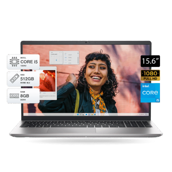 Laptop Dell Inspiron 3530 i5 1334U, 15.6" FHD, RAM 8GB DDR4, SSD 512GB M.2, Silver, FreeDOS | G6P3X