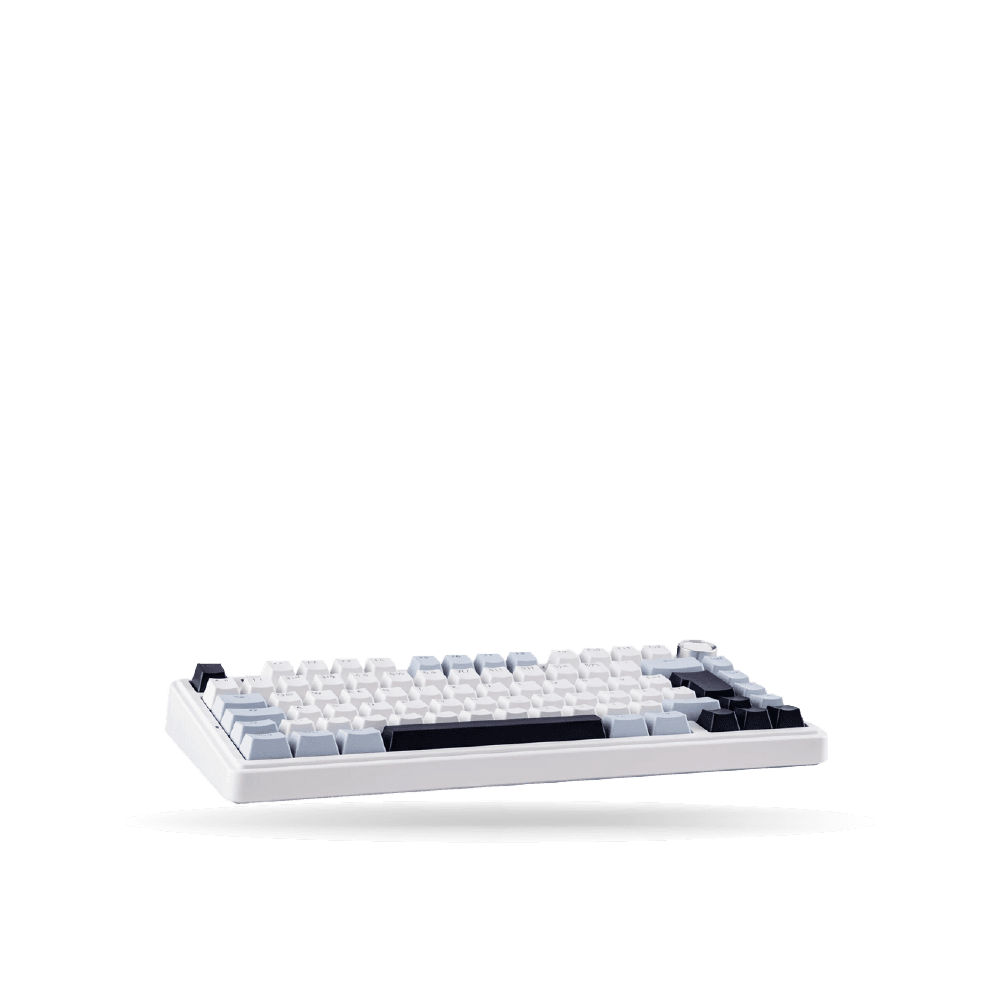 Teclado Mecánico Aula F75, Esp 75%, White/Dark Blue/Light Blue, Switch Green, Wireless y Cable