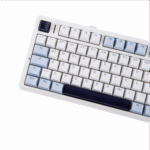 Teclado Mecánico Aula F75, Esp 75%, White/Dark Blue/Light Blue, Switch Green, Wireless y Cable