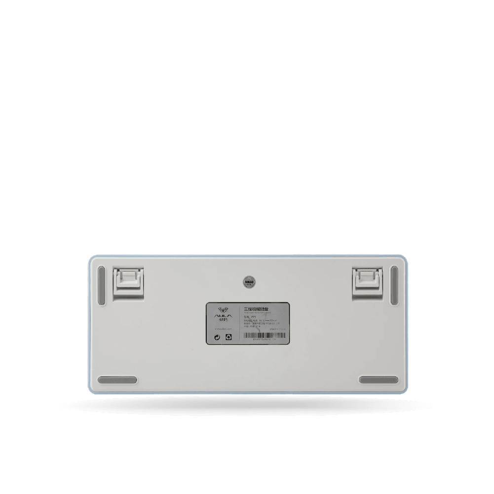 Teclado Mecánico Aula F75 MAX, Eng 75%, White/Blue/Dark Blue, Switch Green, inalambrico y cable