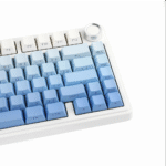 Teclado Mecánico Aula F75, Eng 75%, White/Blue Degraded, Switch Green, inalambrico y cable