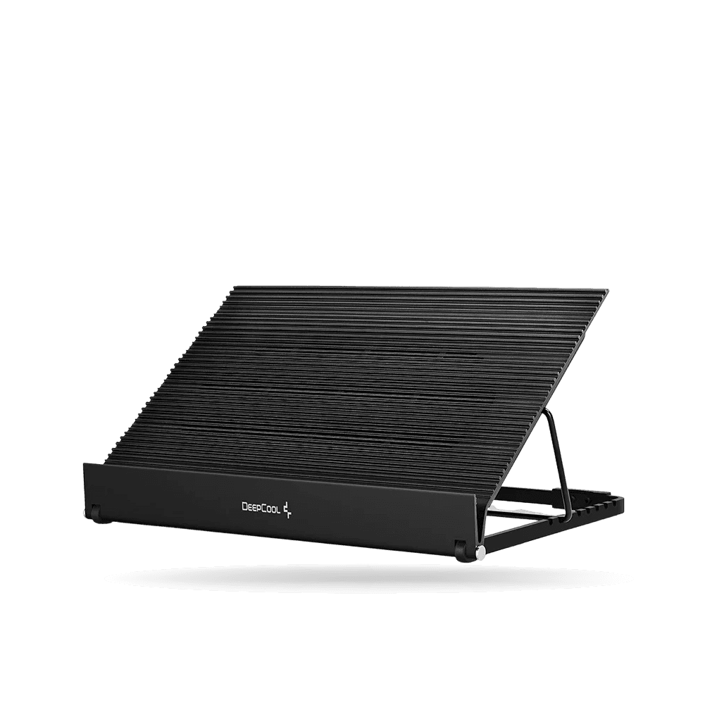 Cooler Para Laptop DeepCool N9 EX, De Aluminio, Negro, Hasta 17", 2 FAN 140mm