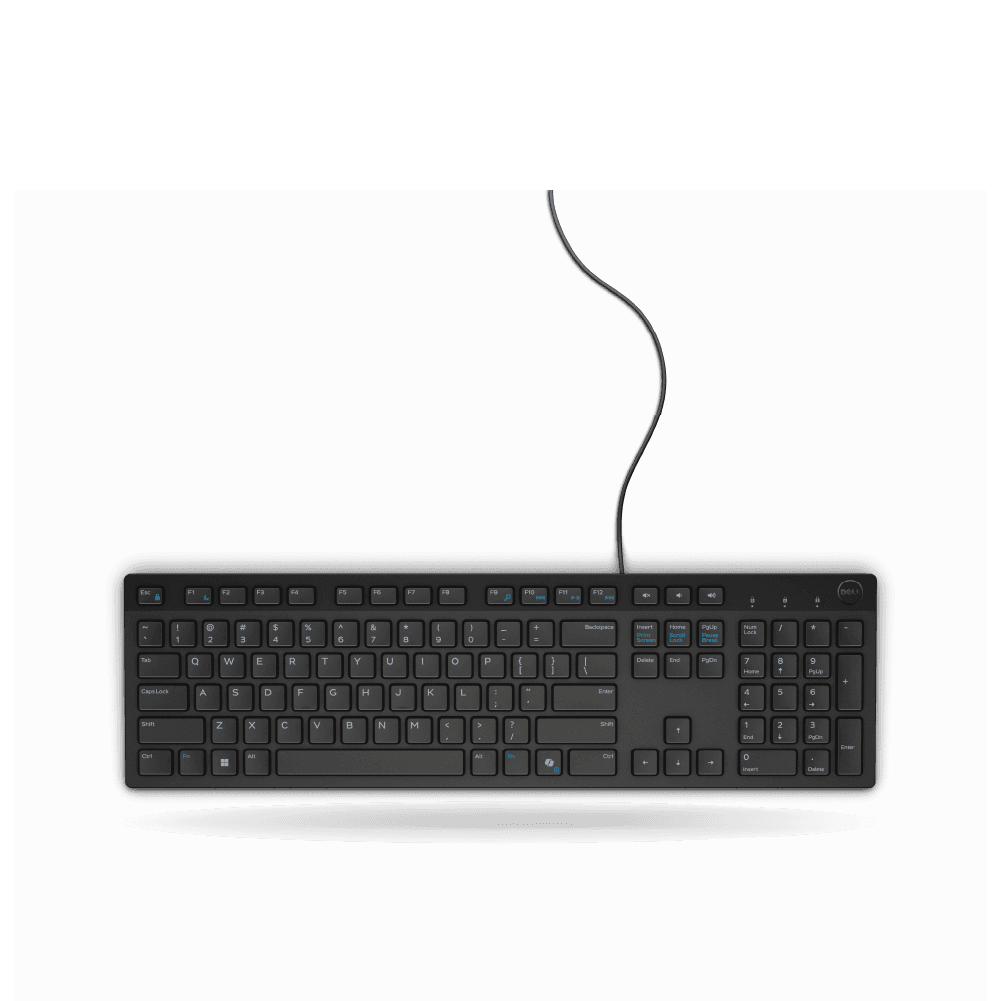 Kit de teclado y mouse Dell con cable KB216, español, Negro | KB216T1