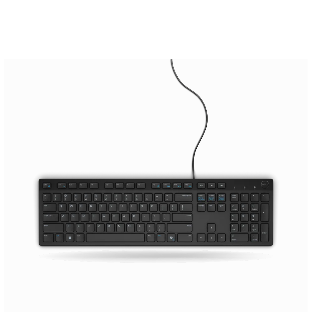 Kit de teclado y mouse Dell con cable KB216, español, Negro | KB216T1