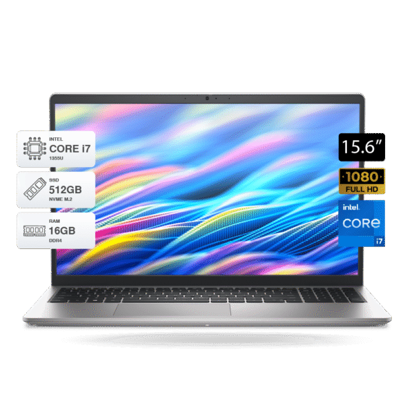Laptop Dell DC15250 i7 1355U, 15.6" FHD, RAM 16GB DDR4, SSD 512GB M.2, Silver, FreeDos | 3XHY0
