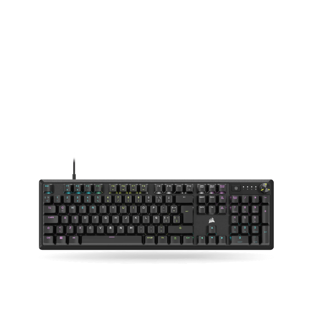 Teclado Corsair K70 Core Gamer mecánico, Cable USB, 100%, RGB, Switch Corsair MLX Red, Negro | CH-910971E-SP