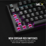Teclado Corsair K70 Core Gamer mecánico, Cable USB, 100%, RGB, Switch Corsair MLX Red, Negro | CH-910971E-SP