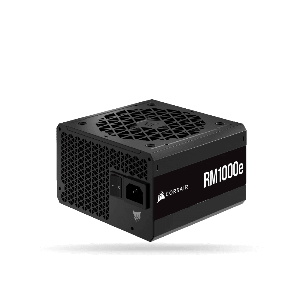 Fuente de poder Corsair RM1000E 1000W Negro, ATX 3.1, Cybernetics Platinum, Full Modular | CP-9020297-NA