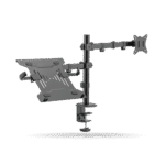 Rack Koreano Fijo Pivotable para monitor 17" a 35" hasta 9kg y laptop de 10" a 17" hasta 4kg, Acero Inoxidable | KE32-ML