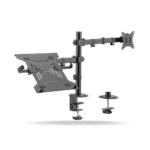 Rack Koreano Fijo Pivotable para monitor 17" a 35" hasta 9kg y laptop de 10" a 17" hasta 4kg, Acero Inoxidable | KE32-ML
