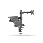 Rack Koreano Fijo Pivotable para monitor 17" a 35" hasta 9kg y laptop de 10" a 17" hasta 4kg, Acero Inoxidable | KE32-ML