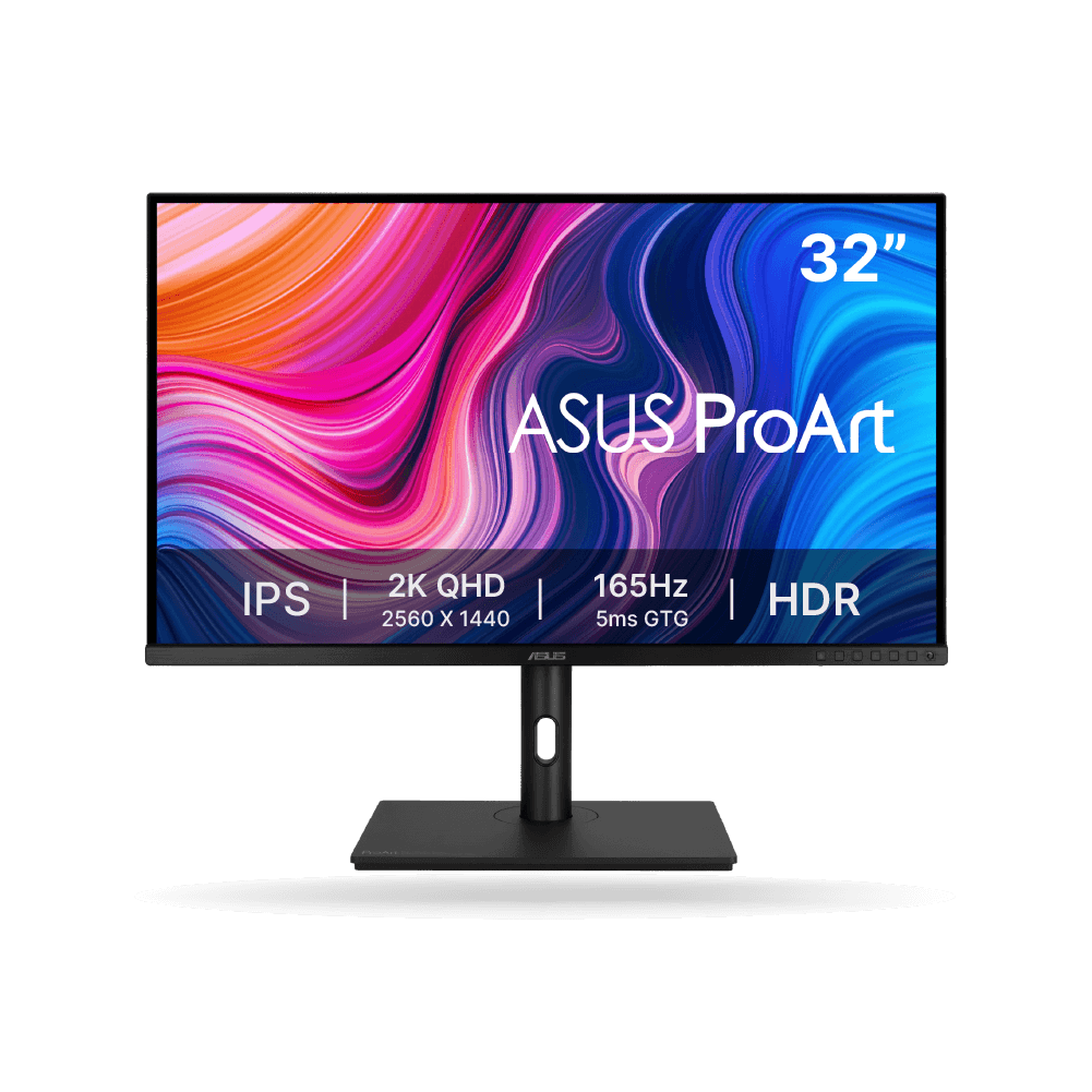 Monitor ASUS ProArt PA328CGV, 32" IPS WQHD 2K 165Hz - 100% sRGB, 2xHDMI, DisplayPort, USB-C, Altavoz.