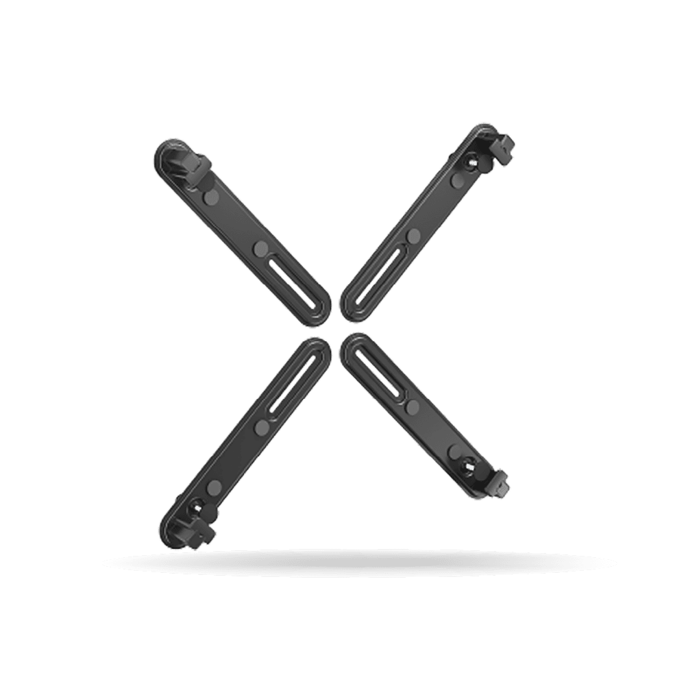 Kit adaptador Koreano para monitores sin VESA de 17" a 32" hasta 10kg, Acero Inoxidable, Negro | XMA-11