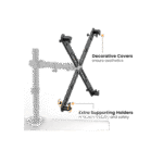 Kit adaptador Koreano para monitores sin VESA de 17" a 32" hasta 10kg, Acero Inoxidable, Negro | XMA-11