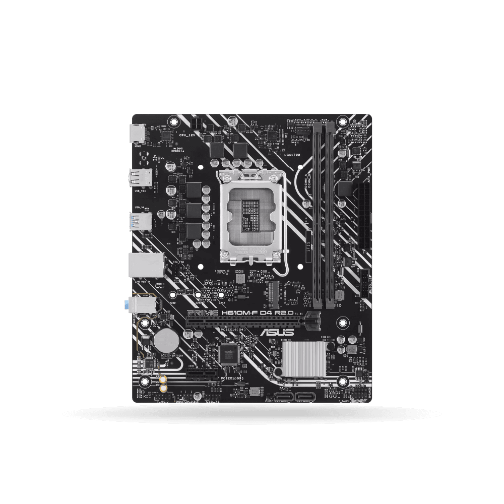 Placa Asus Prime H610M-F D4 R2.0, LGA 1700, 2x DDR4 Hasta 128GB, HDMI | 90MB1H70-M0EAY0