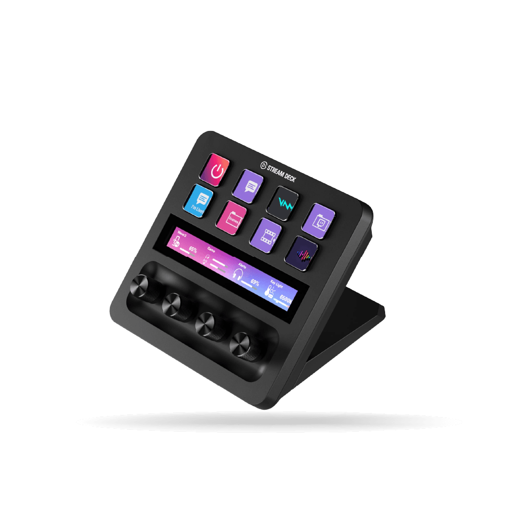 Controlador de Estudio ELGATO STREAM DECK PLUS, 8 teclas Macro LCD, 4 Diales, Panel táctil, USB-C, Black | 10GBD9901
