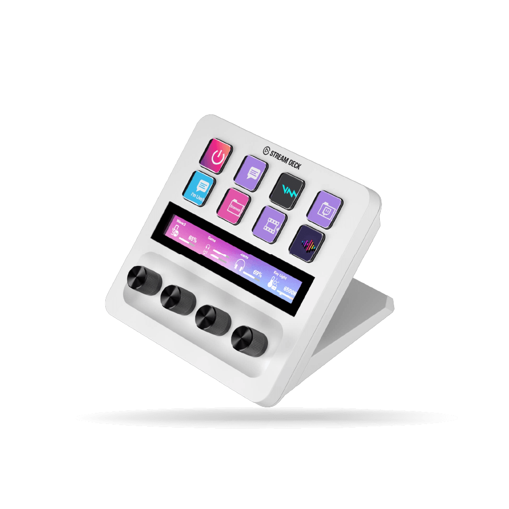 Controlador de Estudio ELGATO STREAM DECK PLUS, 8 teclas Macro LCD, 4 Diales, Panel táctil, USB-C, White | 10GBD9911