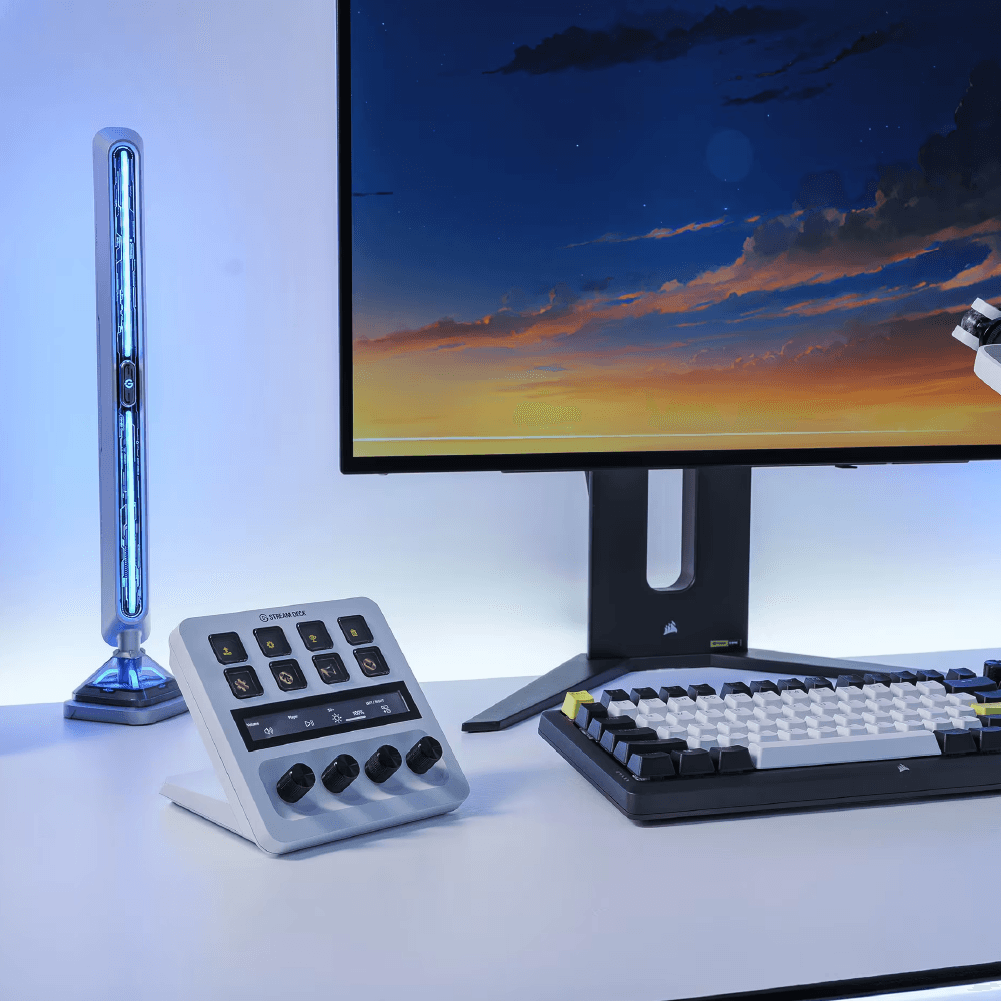 Controlador de Estudio ELGATO STREAM DECK PLUS, 8 teclas Macro LCD, 4 Diales, Panel táctil, USB-C, White | 10GBD9911