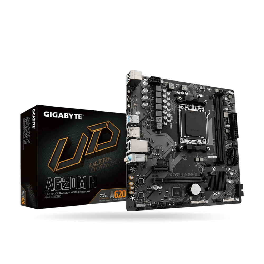 PLACA GIGABYTE A620M H, mATX, AMD Socket AM5, 2xDDR5 hasta 96 GB, 1x HDMI, 1x DP | GBA620MH