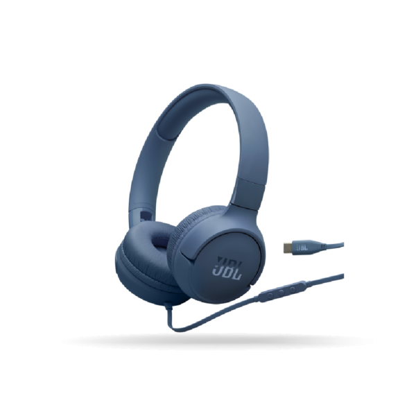 Auricular JBL Tune 520C USB-C, Con Micrófono, Hi-Res, Pure Bass, Azul | JBLT520CBLUAM