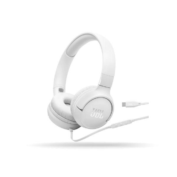 Auricular JBL Tune 520C USB-C, Con Micrófono, Hi-Res, Pure Bass, Blanco | JBLT520CWHTAM