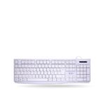 Teclado Teros TE 4069S, con cable, Color Blanco
