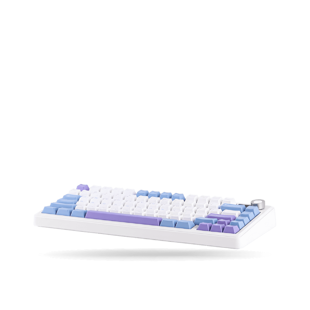 Teclado Mecánico Aula F75 MAX, Eng 75%, White/Blue/Purple, Switch Green, Bluetooth, Wireless y Cable | 320-AU-F75MW6EN5
