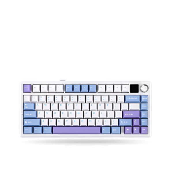 Teclado Mecánico Aula F75 MAX, Eng 75%, White/Blue/Purple, Switch Green, Bluetooth, Wireless y Cable | 320-AU-F75MW6EN5