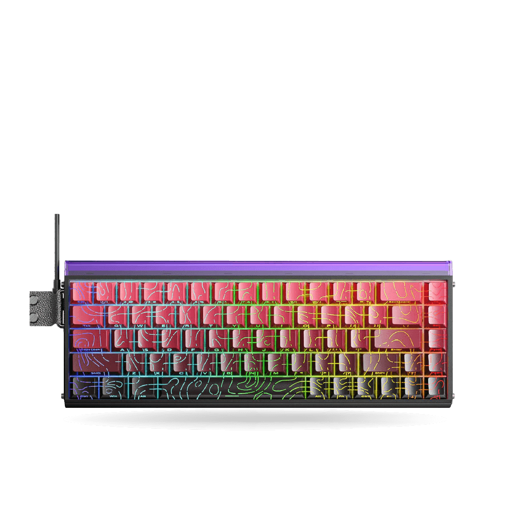 Teclado Magnetico Aula HERO68HE, Eng 65%, Black Degraded/Pink, Switch Dragon King | 465-AU-HERO68HE14EN