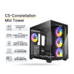 CASE ANTEC C5 CONSTELLATION BK MT 3 coolers ARGB, soporta enfriamiento x 3 120mm - 7ARC GL 0-761