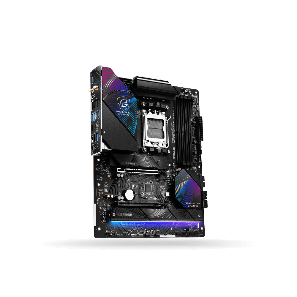 Placa ASRock Phantom Gaming X870 RIPTIDE WIFI, ATX, 4xDDR5, Wi-Fi 7 + Bluetooth 5.4, 1xHDMI | 90-MXBPP0-A0UAYAZ