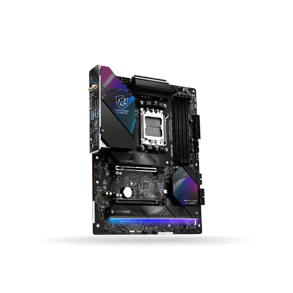 Placa ASRock Phantom Gaming X870 RIPTIDE WIFI, ATX, 4xDDR5, Wi-Fi 7 + Bluetooth 5.4, 1xHDMI | 90-MXBPP0-A0UAYAZ