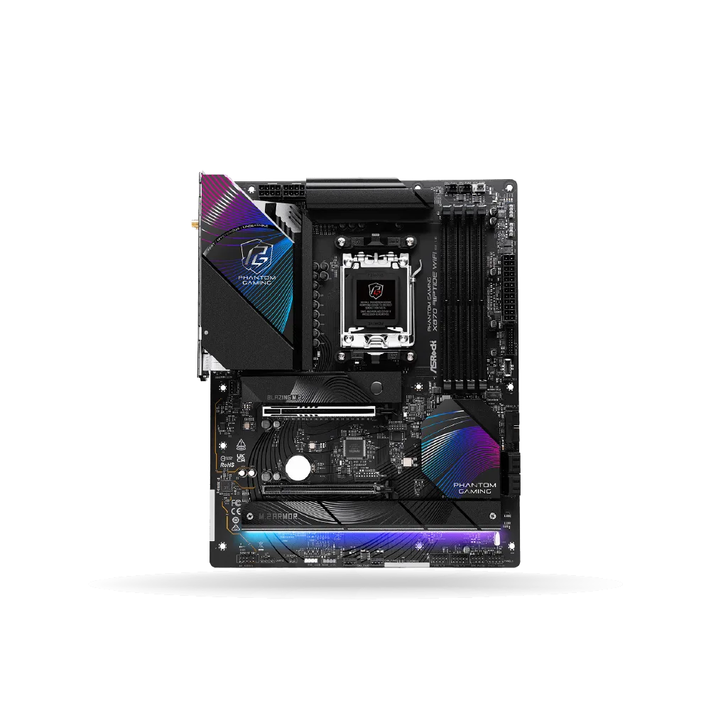 Placa ASRock Phantom Gaming X870 RIPTIDE WIFI, ATX, 4xDDR5, Wi-Fi 7 + Bluetooth 5.4, 1xHDMI | 90-MXBPP0-A0UAYAZ