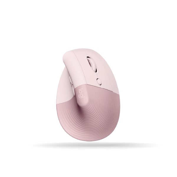 Mouse vertical Logitech LIFT, Rosa, ergonómico, 6 botones, inalámbrico (USB), Bluetooth | 910-006472