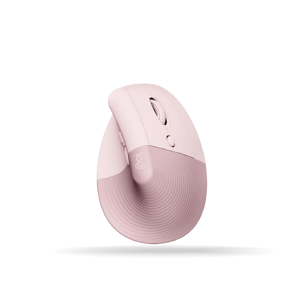 Mouse vertical Logitech LIFT, Rosa, ergonómico, 6 botones, inalámbrico (USB), Bluetooth | 910-006472